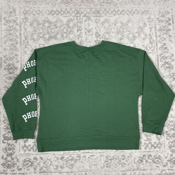 Topshop Sweatshirt Women's Green Phoenix Print Long Sleeve Tee Shirt Medium - Picture 5 of 5